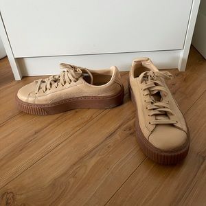 Puma Basket Platform Sneaker w/ Gum Sole
